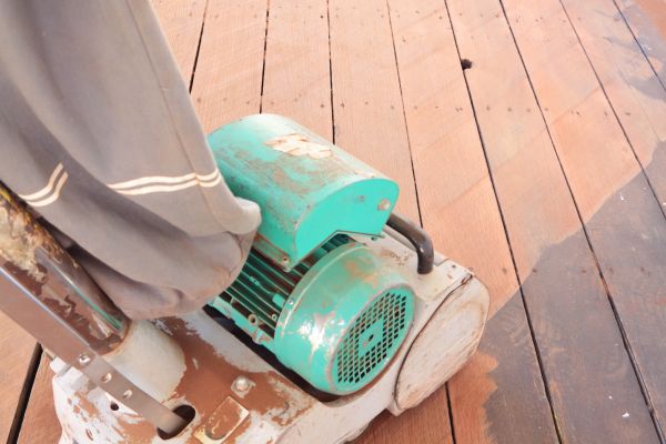 Cedar Deck Sanding in Raleigh